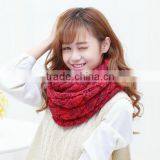 New Style Winter Men Women Fashion Colorful Infinity Acrylic Knit Hood Scarf thumbnail-2