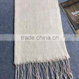 Wholesale Korean Fashion Solid Color Plain Tassel Women Linen Scarf thumbnail-2