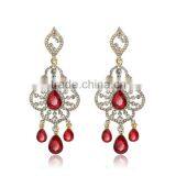 Stylish Retro Rhombus Crystal Ethnic Style Chandelier Earrings thumbnail-4