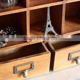 Divided Wood Storage Boxes With Drawer,storage Box,large Wooden Suitcases for Sundries Display for Office Use thumbnail-2