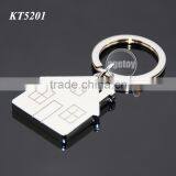 Mini House Shaped Promotional Zinc Alloy Silver Blank Metal House Shape Key Holder thumbnail-6