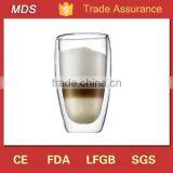 Double Wall Heat Resistant Hurricane Wine Glass/coffee Glass thumbnail-1