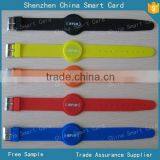 125kHz RFID Chip Soft Silicon Wristband Bracelet With Printing Logo