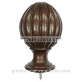 Traditional Worm Wood Fluted Ball Bed Finials