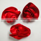 Beautiful design hot salesatin ribbon handmade flowers/decorative handmade flowers for dresses