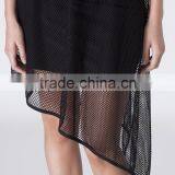 2015 New Designs Summer Collection Black Mesh Fabric Pictures of Mature Women With Short Skirt thumbnail-4