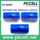 High Quality ER14250 Size 1/2AA LiSOCL2 Battery From Shenzhen PKCELL Battery thumbnail-1