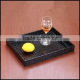 Sheng Rende High Quality Home Office Leather Rectangular Storage Disc Fruit Plate Beverage Tray Storage Tray thumbnail-4
