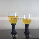 Handmade Black Colour Stem Glass White Wine Glass thumbnail-3