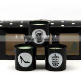 High Quality Customized Black Glass Candle Jar