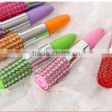Creative Plastic Lipstick Ball-point Pen With Rhinestone thumbnail-2