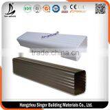 White Rain Down Pipe And Dark Brown Rain Gutter