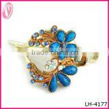 Royal Blue Sapphire Crystal Peacock Hairgrip Snap Hair Clip thumbnail-1