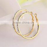14K Gold Plated Fashion Women Big Hoop Earrings thumbnail-4