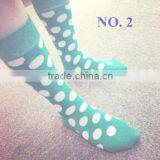 100 Combed Cotton White Dots In-stocking Women/Mens Socks