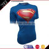 Wholesale Fashion Men Custom Full Sublimation Shirt Printing Tights T-shirts Wear/sublimation 100% Polyester T-shirt thumbnail-1