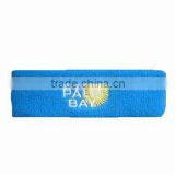 wholesale blue cotton sweat headband