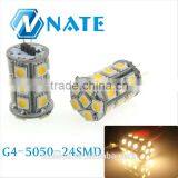 2015 Wholesale Car Lamp 5050smd 24SMD g4 Led Light