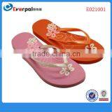 Customized Printed Girls Nude PE Rubber Promotion Flip Flops