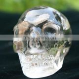 Natural Perfect Clear Quartz Rock Crystal Carving Skull