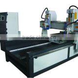Cnc Router With Two Spindles and Two Rotary Attachment for 3d Engraving