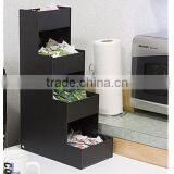 Tiered Condiment Organizer, 4 Compartments - Black thumbnail-2