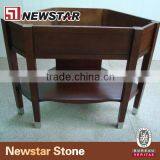 Modern Hotel Vanity Base With Solid Wood Legs