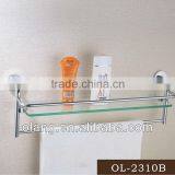 Bathroom Hanging Glass Shelf With Towel Bar OL-2310B
