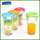400ml Clear Glass Cup With PP Lid thumbnail-1