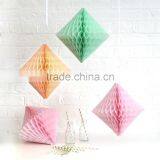 NEW Tissue Paper Hanging Decorations Wedding Decoration Tissue Paper Diamond Decoration 12" INCH Hanging Decorations