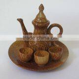 Coconut Shell Tea Set, 100% High Quality From Vietnam Handicraft thumbnail-1