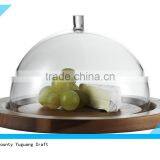 Eco-friendly Antique Round Wooden Cheese Plate thumbnail-2