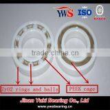 Zirconia Rings Si3N4 ZrO2 Balls PEEK Cage ZrO2 Full Ceramic Bearing thumbnail-2