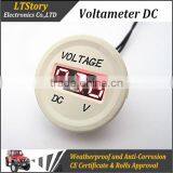 Car Marine Round Digital Only Voltmeter White thumbnail-1