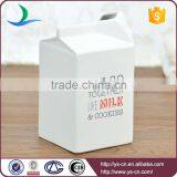 China Supplier Milk Carton Shape Ceramic Milk Jug Wholesale thumbnail-2