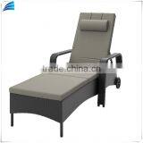 Outdoor Modern Resin Wicker Patio Reclining Sun Lounger thumbnail-2