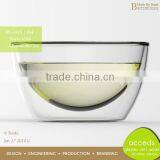 Double Wall Clear Glass Small Dessert Bowls