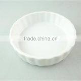 Stocklot Round Wave Shape White Ceramic Bakeware thumbnail-1