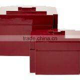 High quality best selling eco friendly new collection lacquered box in red color from Vietnam