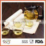 Heat Resistant Glass Tea Pot With Filter Glass Tea Kettle thumbnail-1