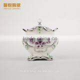 Wholesale High Quality Golden Ashtrey, Porcelain Astray With Lid thumbnail-3
