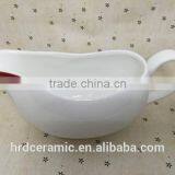 Stocked Tableware Wholesale Ceramic Sauce Boat thumbnail-3