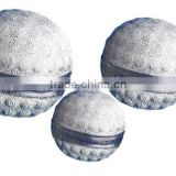 Stone Decorative Balls , hammered pattern Set of 3 sizes