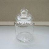 Clear Glass Jar With Dome Lid thumbnail-1