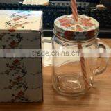 Wholesale 16oz Glass Mason Jars With Straw thumbnail-1