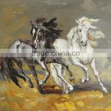 Palette Knife Oil Painting of Running Horses