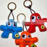 Hot 2017 Best Selling High Quality New Product Decorative Custom Handmade Fabric China Supplier Felt Keychain Wholesale thumbnail-1