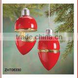 Hand Painted Ceramic Bulb Design Jewelry Box Chrismas Decoration thumbnail-1