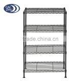 China Supplier Steel Industrial Welded Wire Shelving, Black thumbnail-2