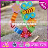 2017 New Design 10 Pieces Beads Children Preschool Wooden Lacing Toys W11E064-S thumbnail-2